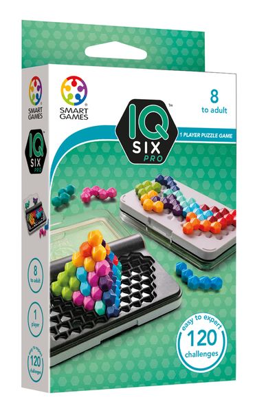 Smart Games IQ Six Pro Logic Puzzle Game For Ages 8+ In Easy Travel Set