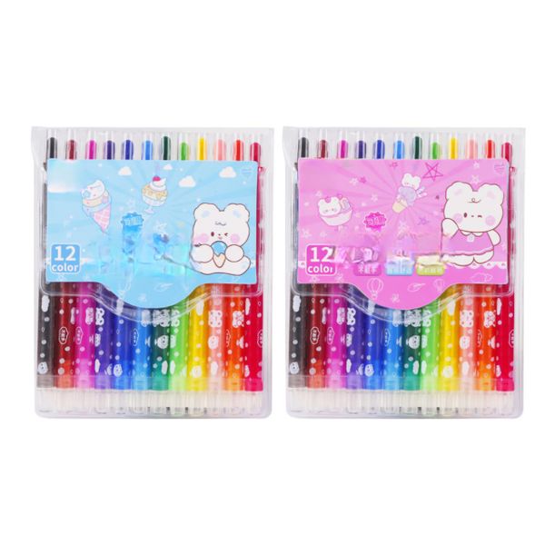 Painting Tool Twisted Crayons for Children Nontoxic Crayon Pen Set