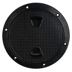 Boat Hatch Deck Plate Cover For Rv Marine Boat Kayaks-4Inch Black