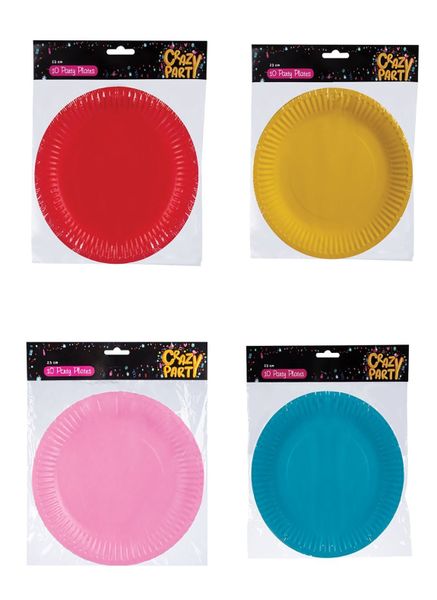 Set of 4 Party Plates 23cm 10 Piece Per Pack
