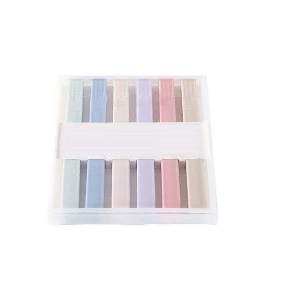 Soft-tipped 6-color highlighter pen set with colorful marking