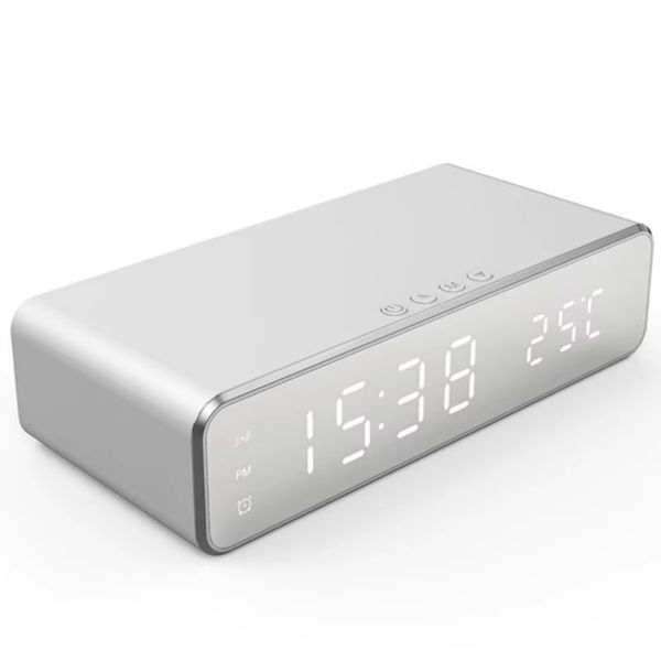 Wireless Charging Digital Alarm Clock LED 3-in-1 Desktop Charging