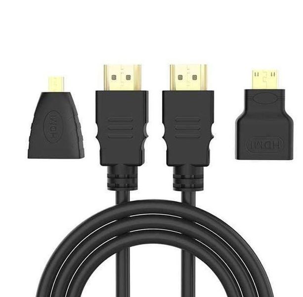 HDMI To HDMI 3 in 1(Mini HDMI+Micro HDMI)Multimedia Interface Full HD 1080P
