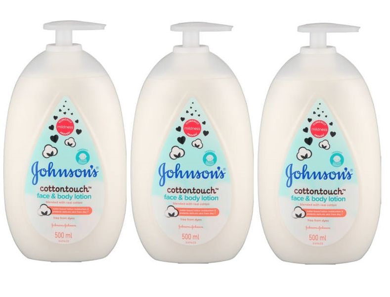 Johnson's - Cottontouch Face And Body Lotion (3 x 500ml)