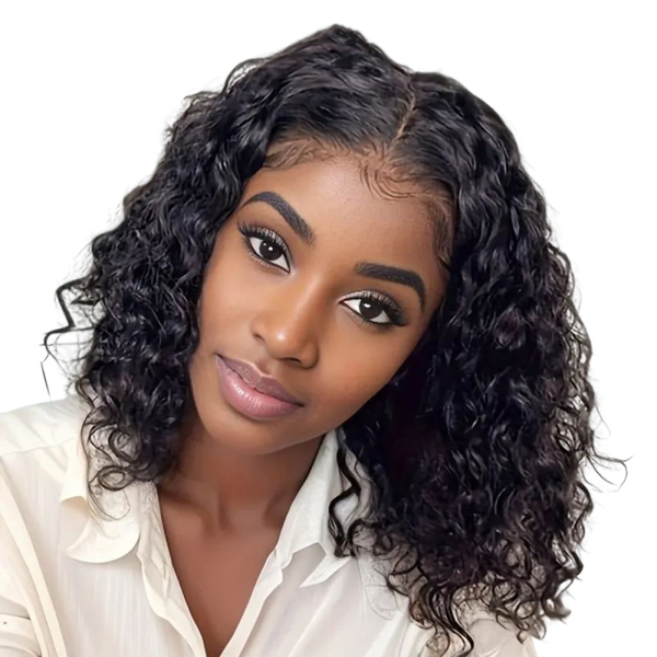 14 Inch 13x4 Water Wave Wig Lace Frontal Wig Wet And Wavy Human Hair Wig