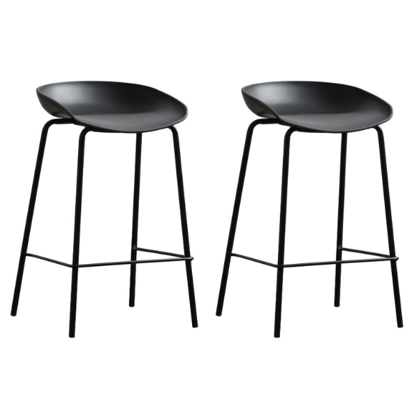 George &amp; Mason - Set of 2 Curve Bar Stools