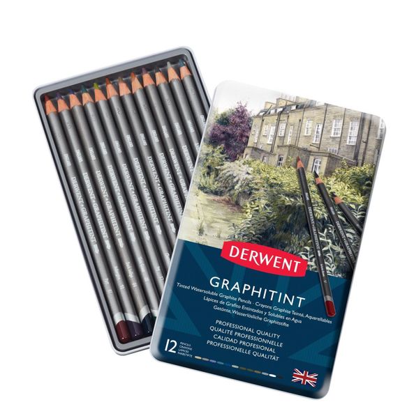 Derwent Graphitint Pencils - Tin of 12