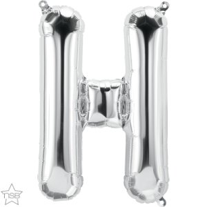 16 Inch Foil Silver Balloon Letter H- 1pack
