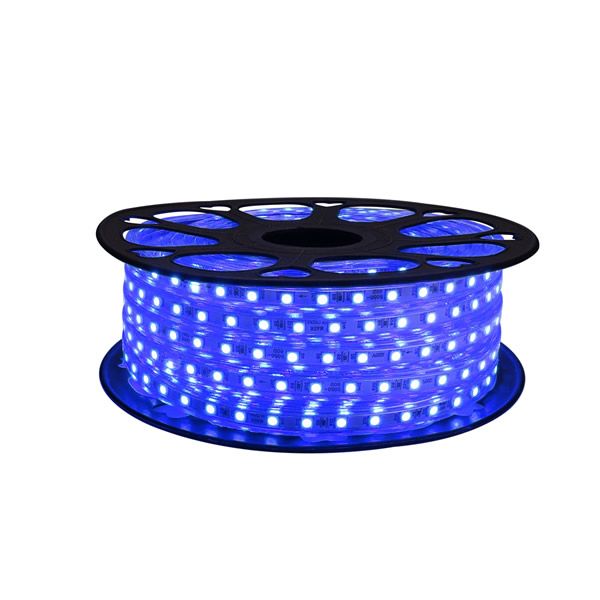Blue 100M LED Strip Light 220V IP67 60 LEDs/ meter 5050 SMD LED