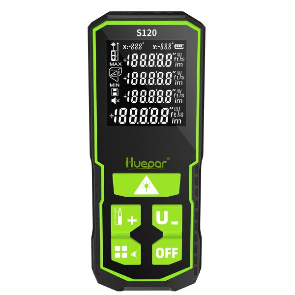 Huepar S120A 120 Meter Laser Distance Measure with Rechargeable Battery