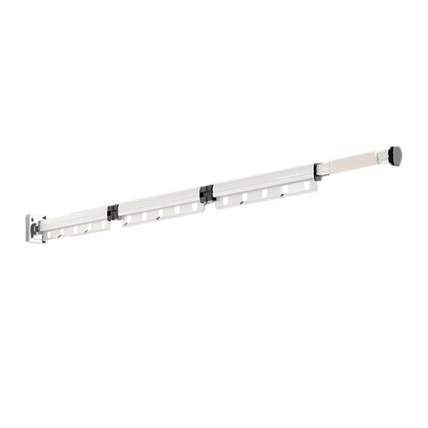 Foldable Retractable Wall Mounted Space Saver Clothes Hanger Rack,B