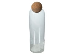 Transparent Borosilicate Storage Container with Round Cork Lid