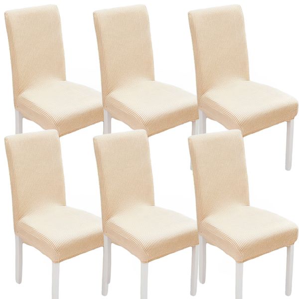6 Pack Stretch Dining Chair Slipcovers Protectors Removable Washable