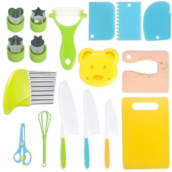 Kids Safe Toy Knife Set Fruit Cutting Play Food Toys for Toddlers
