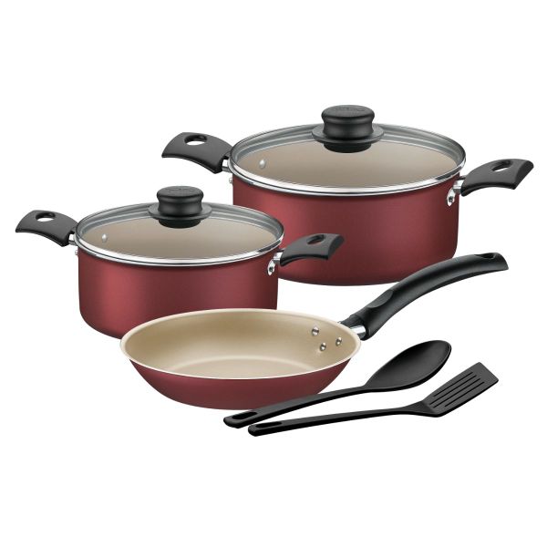 Tramontina 7 Piece Aluminum Cookware Set with Non-Stick Internal Coating