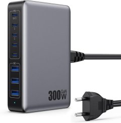 USB C Charger 300W USB C Charger Block,8-Ports GaN IV Fast Charging PD 100W