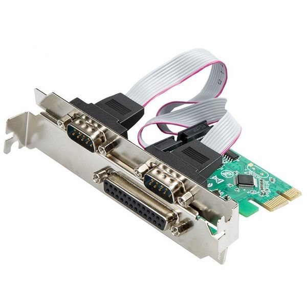 MicroWorld 2x RS232 and 1x DB25 PCIe Add-on Card