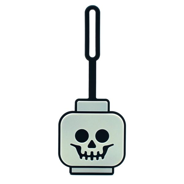 LEGO Minifigures Skeleton Head Glow In Dark Bag / Luggage Tag - 17cm
