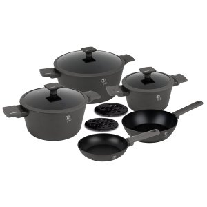 Berlinger Haus 10-Piece Non-Stick Titan Pro Coating Cookware Set - Antracit