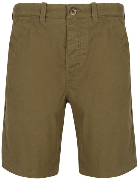 Tokyo Laundry - Mens Ginak Essential Cotton Twill Chino Shorts in Military Olive [Parallel Import]