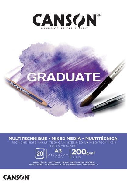 Canson GRADUATE Mixed Media 20S A3 200G