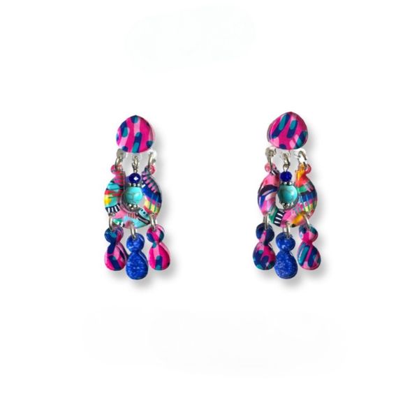 Lilly K Designs Women Vibrant #6 Perspex Drop &amp; Dangle Earrings