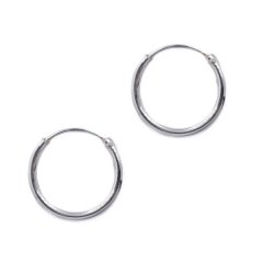 Silverbird 925 Sterling Silver 1.2mm Classic Hoop Earrings