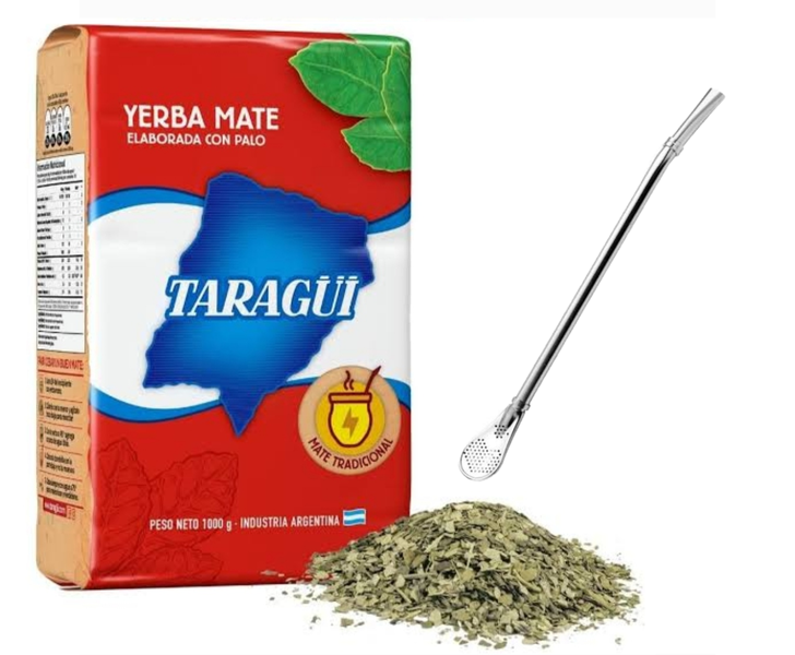 TARAGUI 1 Kg - Yerba Mate Tea Original (Imported from Argentina) + Bombilla
