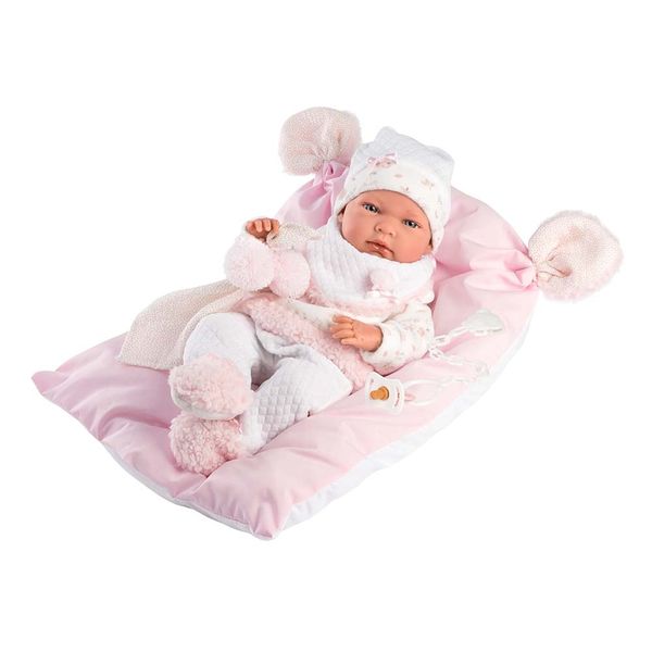 Llorens Baby Girl Doll with Clothing &amp; Accessories: Nica with Cushion - 40cm