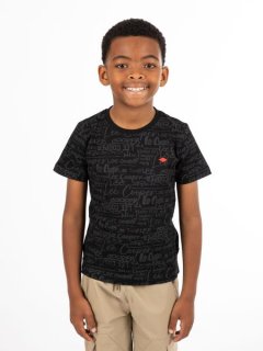 Lee Cooper Boy's Short Sleeve T-Shirt:Rashid Black