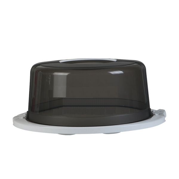 Cake Plate and Dome Black an White 39x17cm Round Candy Hobby Life .