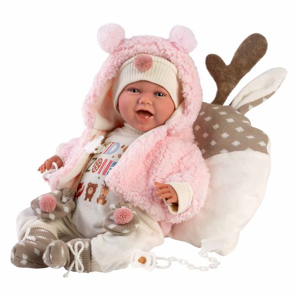 Llorens Baby Girl-Laughing Mechanism, Forest Blanket &amp; Clothing: 40cm