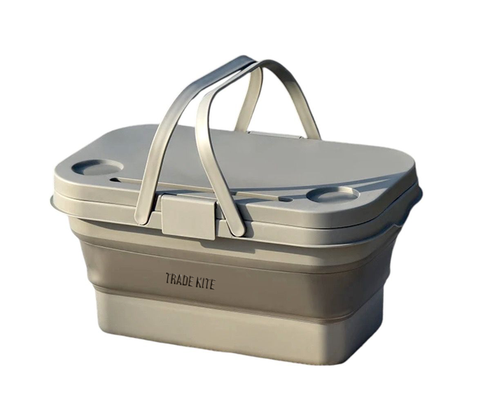 Trade Kite Multifunctional Collapsible Picnic Basket with Lid - Heavy-Duty