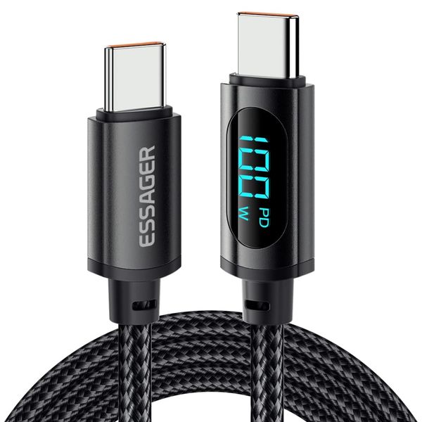 ESSAGER VoltSight 100W Type-C to Type-C Digital 2M Superfast Charging Cable