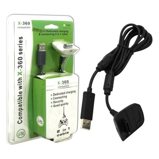 Replacement Xbox 360 Compatible 2 In-1 Charger