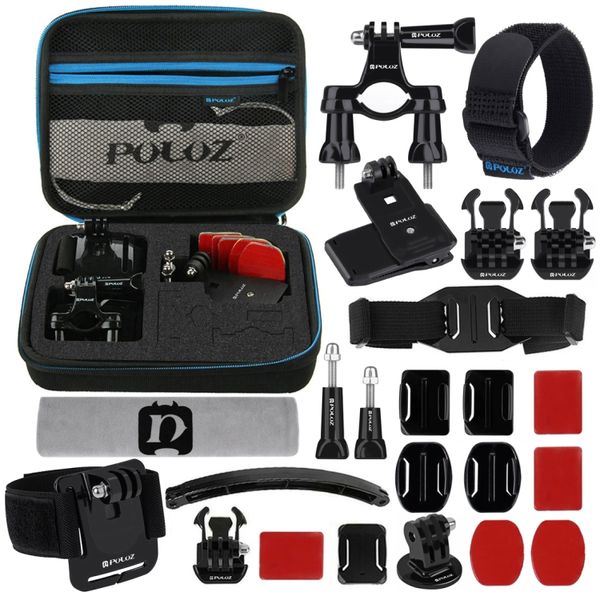 Puluz 24 in 1 Bike &amp; Outdoor Mount Accessories Combo Kit For Action Cameras