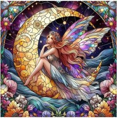 5D Colorful Angel Diamond Art Painting Kits for Adults (12X12 inch)