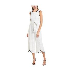 Jessica Howard Ivory &amp; Black Jumpsuit