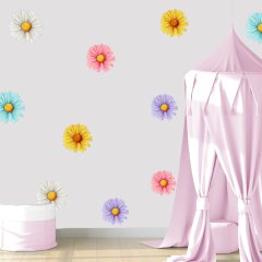 Watercolour Bright Daisy Wall Stickers