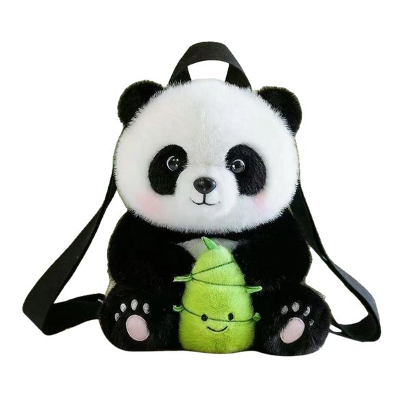 Plush Panda Backpack for Girl Animal Travel Daypack for Party Holidays Trip