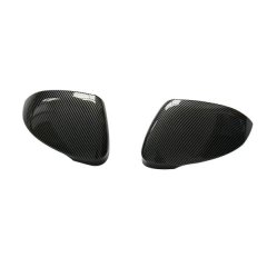 RVMC-G8-Cf,carbon Fiber Style,vw Golf 8 Rear View Mirror Cover-Glossy Black
