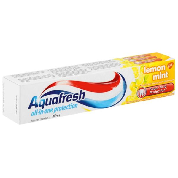 Aquafresh Lemon Mint Fluoride Toothpaste - (12x 100ml)