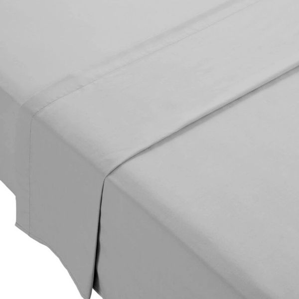 Sheraton 200TC 100% Cotton Percale Flat Sheet – Light Grey