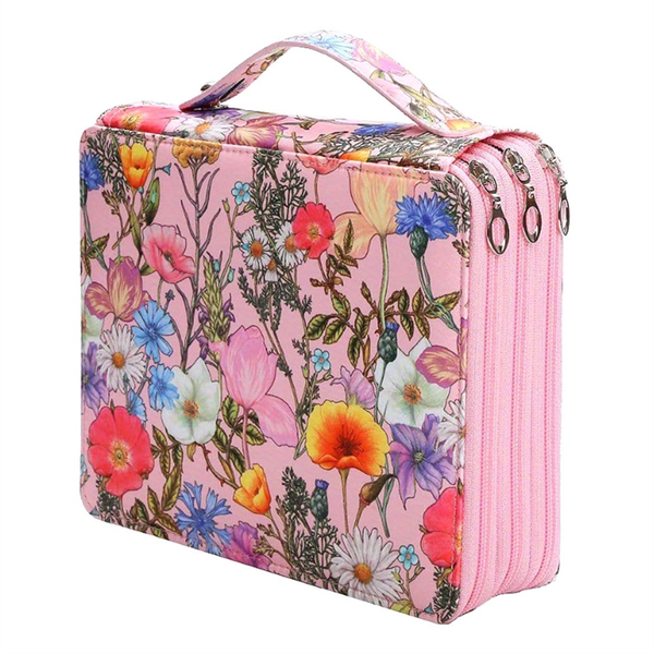 Colored Pencil Case with Zipper Pencil Holder for Student or Artist D