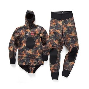 Neoprene 3 mm Hooded Separated Diving Wetsuit for Men/ Women - Camouflage