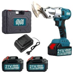 Al&amp;Afa 21V Cordless Electric Sheet Metal Shear Cutter , 2 Batteries &amp; Case