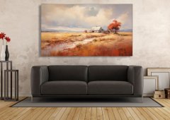 Canvas Wall Art - Rustic Reminiscence Abstract - IM1235
