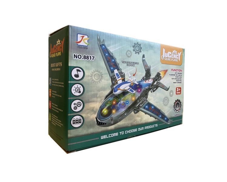 Toy Airplane with Gear &amp; Baby Plane 360 Rotating with Lights and Sounds