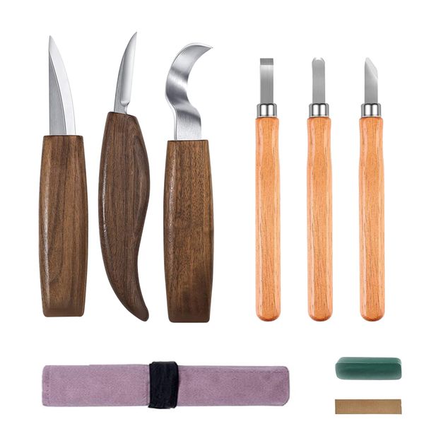 9 Piece Wood Carving Chisel Tool Set For DIY Engraving And Printmaking