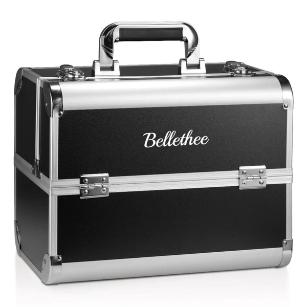 Makeup Case Cosmetic Box Organiser for Travel - 3 Tier - Aluminum